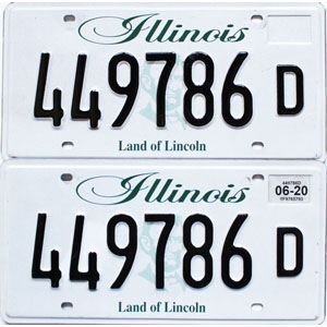 2020 Illinois Truck License Plates Pair #449786D