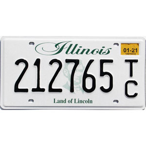 2021 Illinois Trailer License Plate #212765
