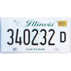 2021 Illinois Truck License Plate #340232D