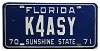 1970 Florida Ham Radio License Plate #K4ASY