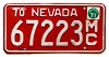 1971 Nevada Motor Carrier License Plate #67223