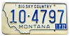 1972 Montana License Plate #104797