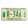 1976 St Maarten Rental Car License Plate #R346