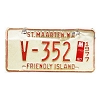 1977 St Maarten Commercial License Plate #V352