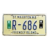 1981 St Maarten Rental Car License Plate #R686