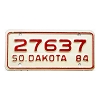 1984 South Dakota Motorcycle License Plate #27637