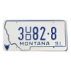 1991 Montana Dealer Used License Plate #3UD828