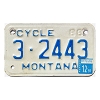 1991 Montana Motorcycle License Plate #32443