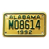 1992 Alabama Motorcycle License Plate #M08614