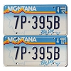 1992 Montana License Plates Pair #7P395B