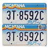1992 Montana Truck License Plates Pair #3T8592C