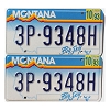 1993 Montana License Plates Pair #3P9348H