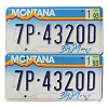 1993 Montana License Plates Pair #7P4320D