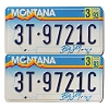 1993 Montana Truck License Plates Pair #3T9721C