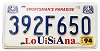 1994 Louisiana License Plate #392F650
