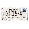 1994 Montana Dealer Used License Plate #2UD194
