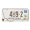 1994 Montana Dealer Used License Plate #4UD92