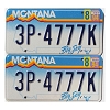1994 Montana License Plates Pair #3P4777K