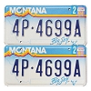 1994 Montana License Plates Pair #4P4699A