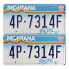 1994 Montana License Plates Pair #4P7314F