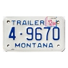 1994 Montana Trailer License Plate #49670