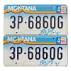 1995 Montana License Plates Pair #3P6860G