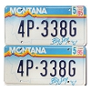 1995 Montana License Plates Pair #4P338G