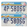 1995 Montana License Plates Pair #4P5806G