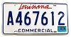 1996 Louisiana Commercial License Plate #A467612
