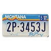 1996 Montana License Plate #2P3453J