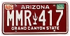 1997 Arizona License Plate #MMR417