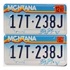 1997 Montana Truck License Plates Pair #17T238J
