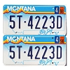 1998 Montana Truck License Plates Pair #5T4223D
