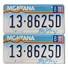 1999 Montana License Plates Pair #138625D