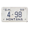 1999 Montana Special Mobile License Plate #498