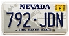 1999 Nevada License Plate #792JDN