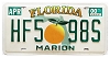 2000 Florida License Plate #HF598S