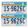 2000 Montana License Plates Pair #159626C
