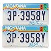 2000 Montana License Plates Pair #3P3958Y