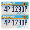2000 Montana License Plates Pair #4P1290P