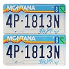 2000 Montana License Plates Pair #4P1813N