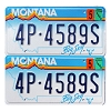 2000 Montana License Plates Pair #4P4589S