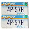 2000 Montana License Plates Pair #4P57H