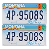 2000 Montana License Plates Pair #4P9508S