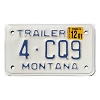 2001 Montana Trailer License Plate #4CQ9