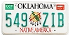 2004 Oklahoma License Plate #549ZIB