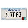 2006 Montana Disabled License Plate #7063