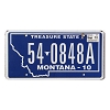 2012 Montana License Plate #540848A