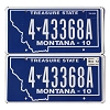 2012 Montana License Plates Pair #443368A