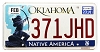 2014 Oklahoma License Plate #371JHD
